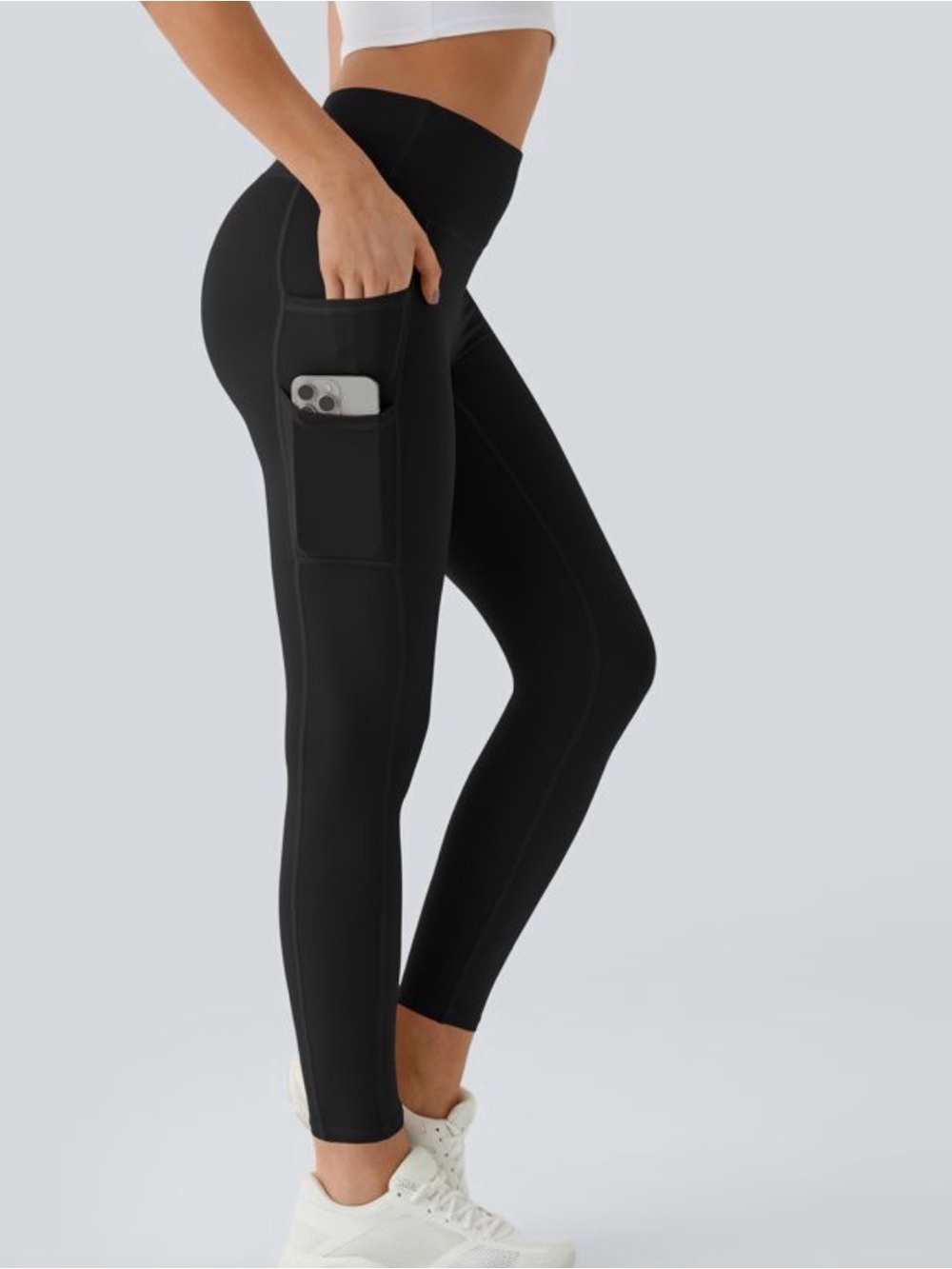 Halara Black High-Waist Pocket Leggings - women pants